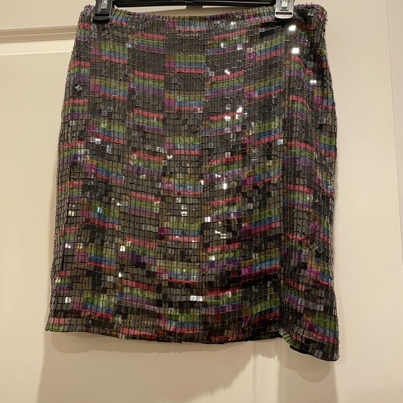 TAHARI SKIRT SEQUINS PREOWNED Size-6 great condition VINTAGE VINTAGE VINTAGE - Picture 3 of 8